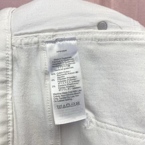 Madewell Stove Pipe High Rise Straight Leg Jeans Pants Women 20W White Stretch - Picture 9 of 16